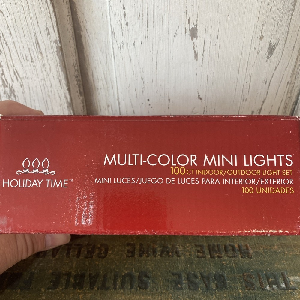 Holiday‎ Time 100 MULTI-COLOR Mini Lights Christmas String Lights Green Wire NEW - Picture 6 of 9